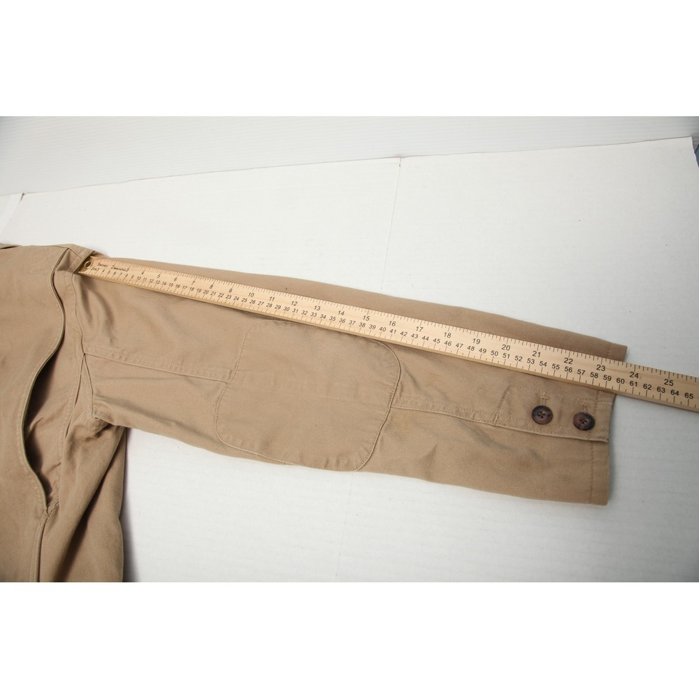 Duluth Trading Co Blazer Jacket Mens Medium Tan Cotton Workwear Utility Pockets - Picture 13 of 15